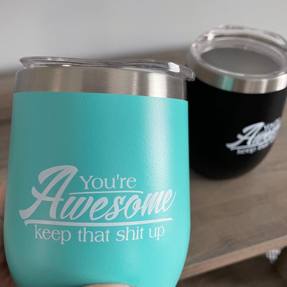 2 Pack Wine Tumbler "You're Awesome" - Picture 2 of 6